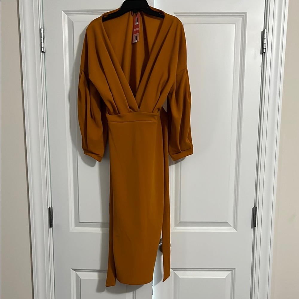 Elegant Mustard Dress